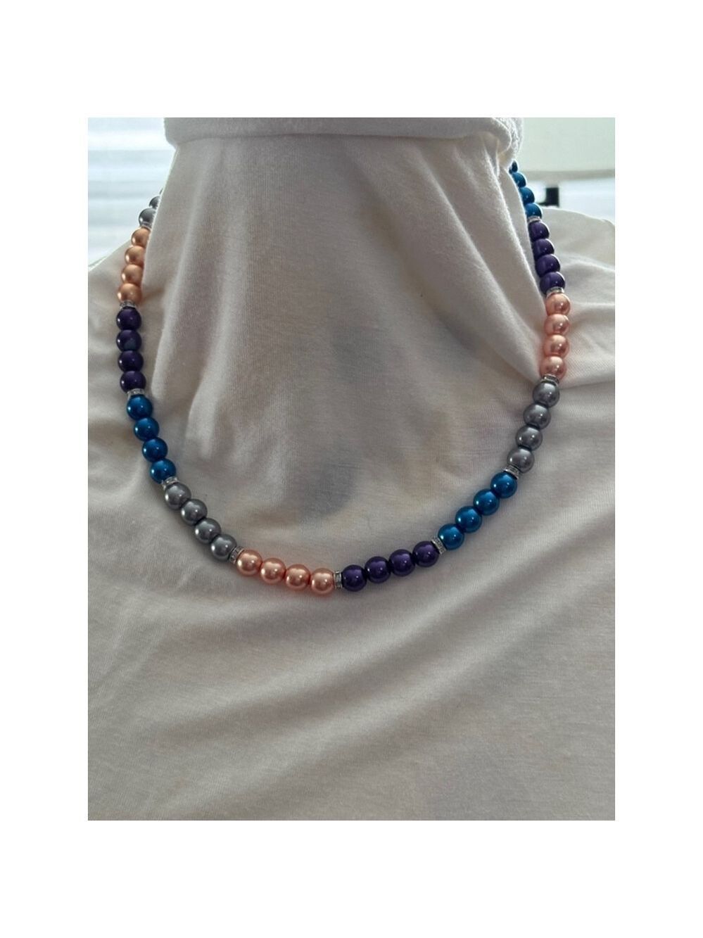 Unbranded Necklace Blue Grey